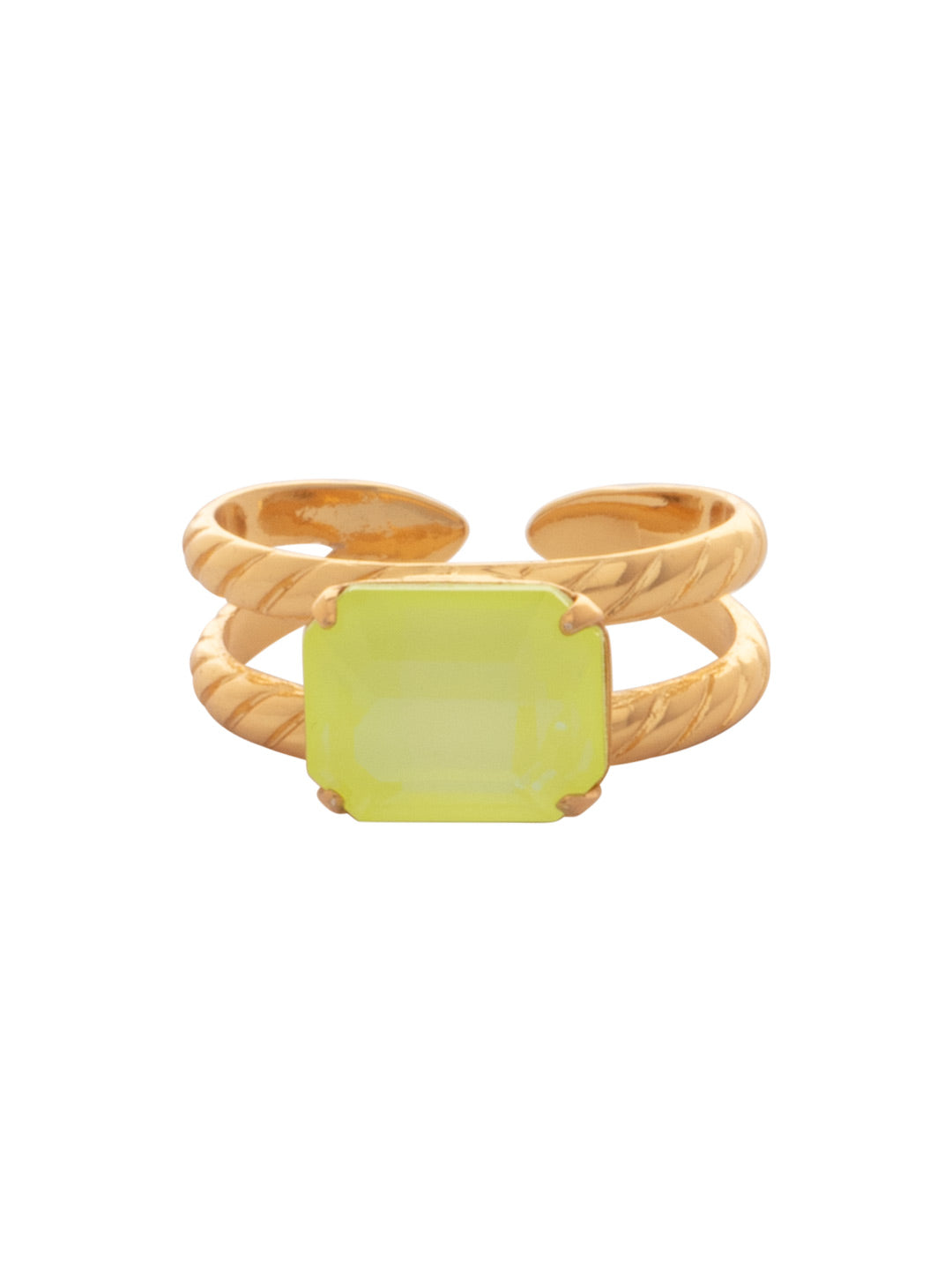 Sorrelli Electric Yellow Octavia Cocktail Ring