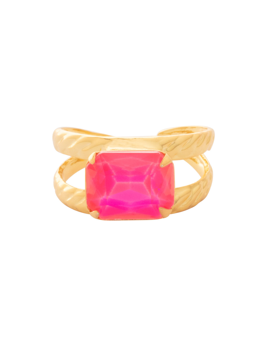 Sorrelli Electric Pink Octavia Cocktail Ring