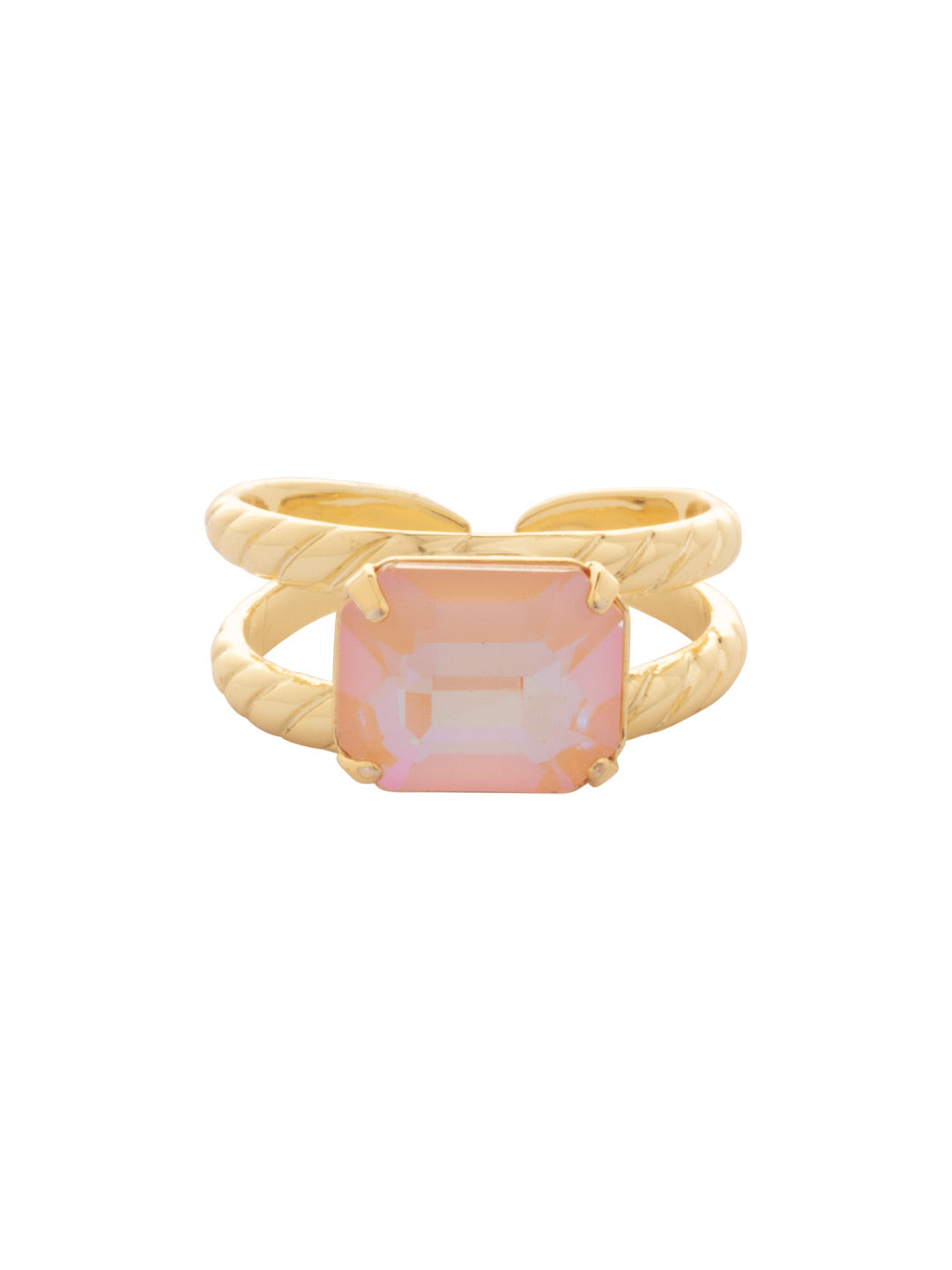 Sorrelli Peach Delite Octavia Adjustable Cocktail Ring
