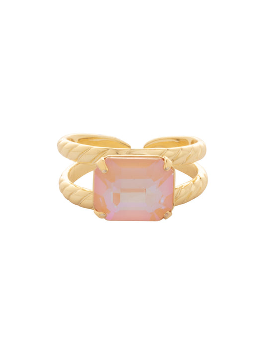 Sorrelli Peach Delite Octavia Adjustable Cocktail Ring