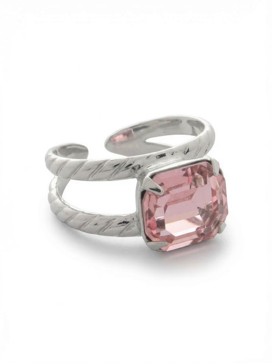 Sorrelli Light Rose Octavia Adjustable Cocktail Ring