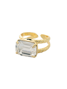 Sorrelli Crystal Emerald Cocktail Ring