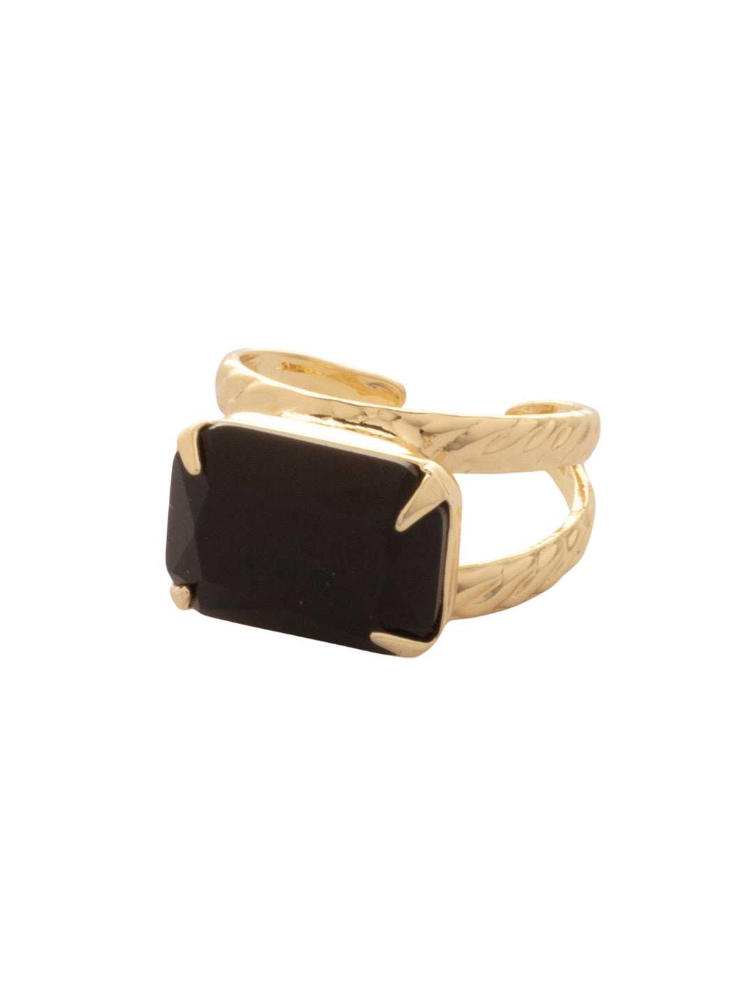 Sorrelli Jet Emerald Cocktail Ring