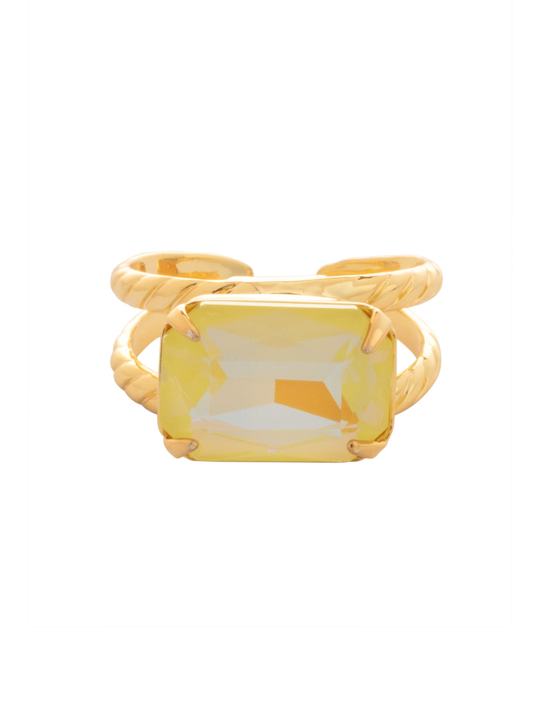 Sorrelli Light Topaz Delite Emerald Cocktail Ring