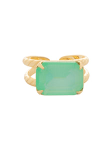 Sorrelli Mint Delite Emerald Cocktail Ring