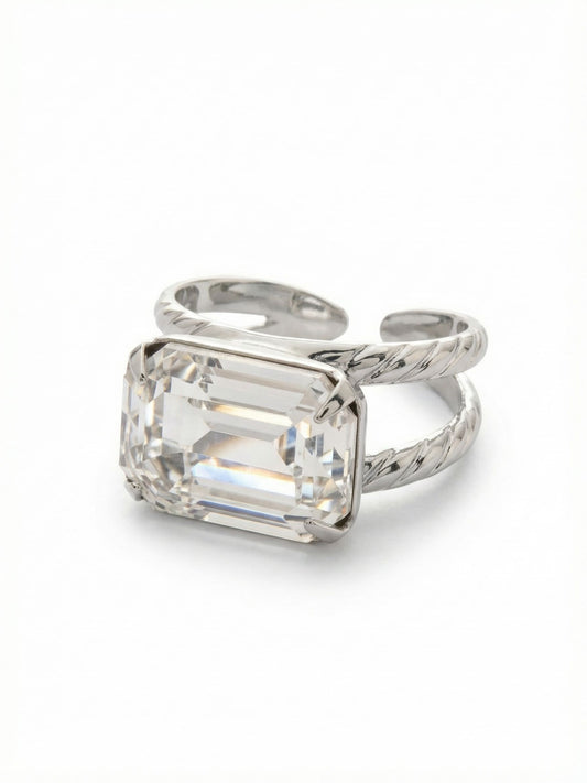 Sorrelli Crystal Emerald Cocktail Ring