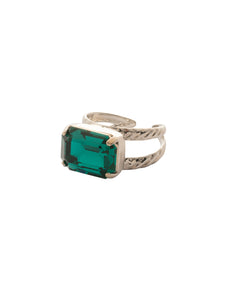 Sorrelli Electric Blue Emerald Cocktail Ring