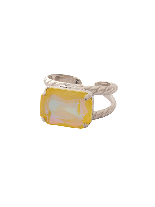 Sorrelli Light Topaz Delite Emerald Cocktail Ring