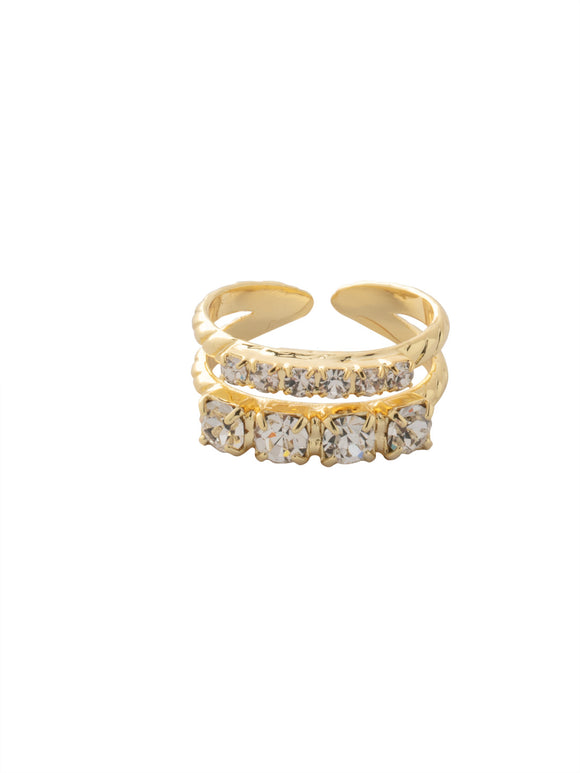 Sorrelli Crystal Crystal Studded Stacked Ring