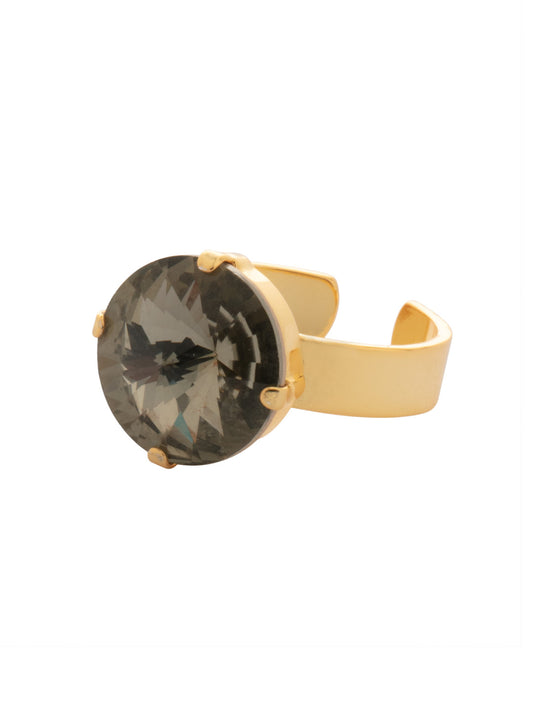 Sorrelli Black Diamond Nadine Adjustable Band Ring