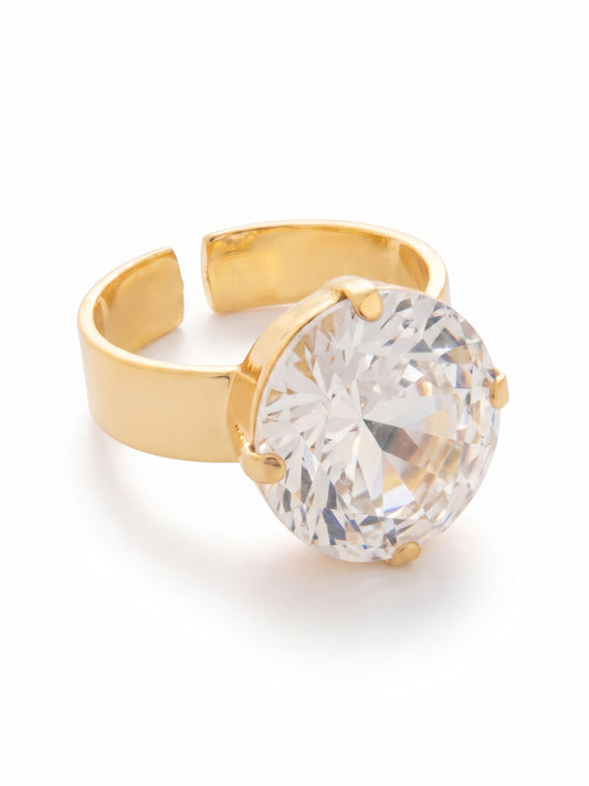 Sorrelli Crystal Nadine Adjustable Band Ring