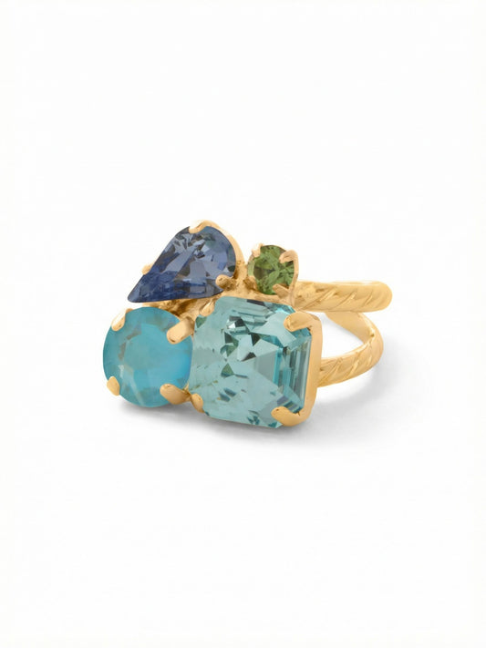 Sorrelli Ocean Anika Adjustable Cocktail Ring