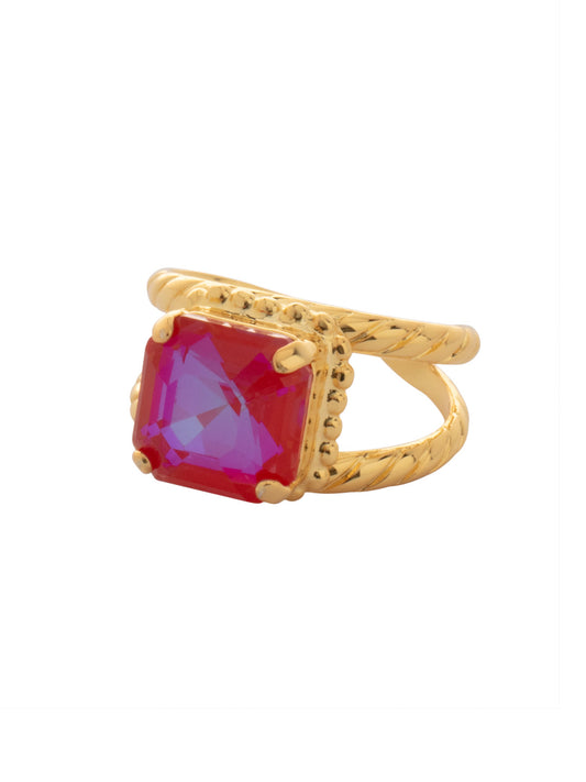 Sorrelli Royal Red Delite Izzy Adjustable Cocktail Ring
