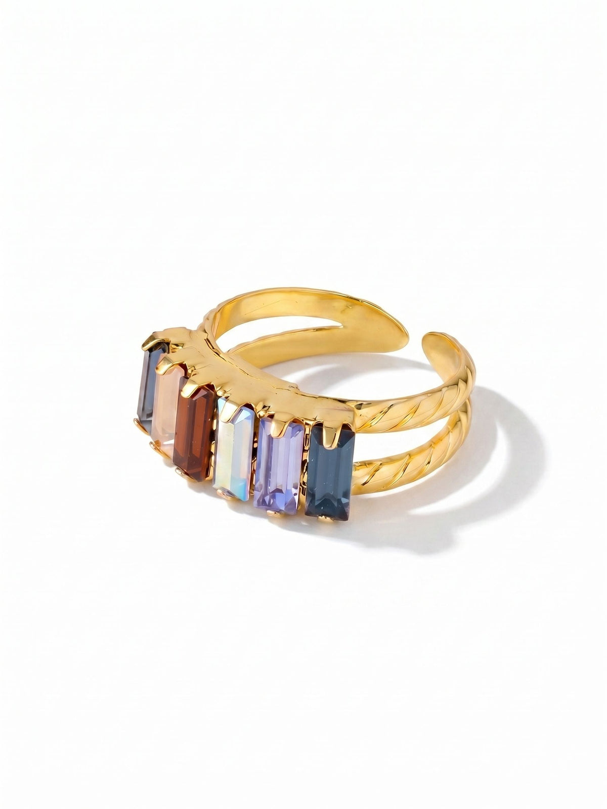 Sorrelli Denim Moon Bianca Cocktail Ring