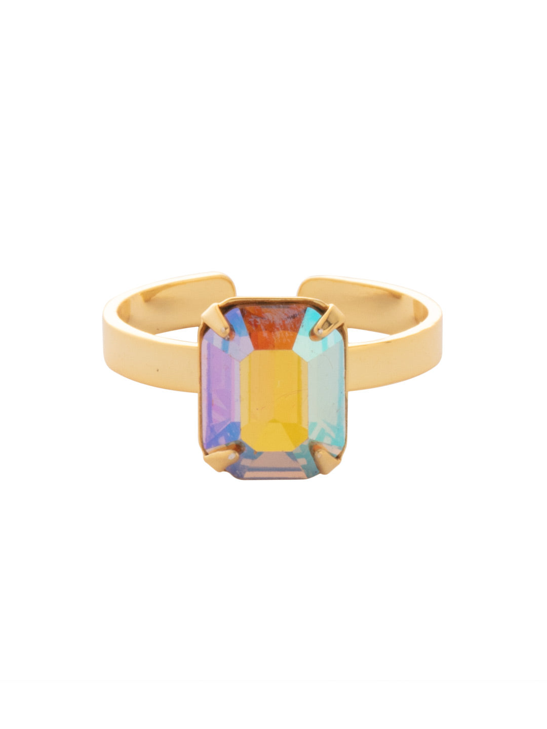 Sorrelli Light Colorado Aurora Borealis Octavia Adjustable Band Ring