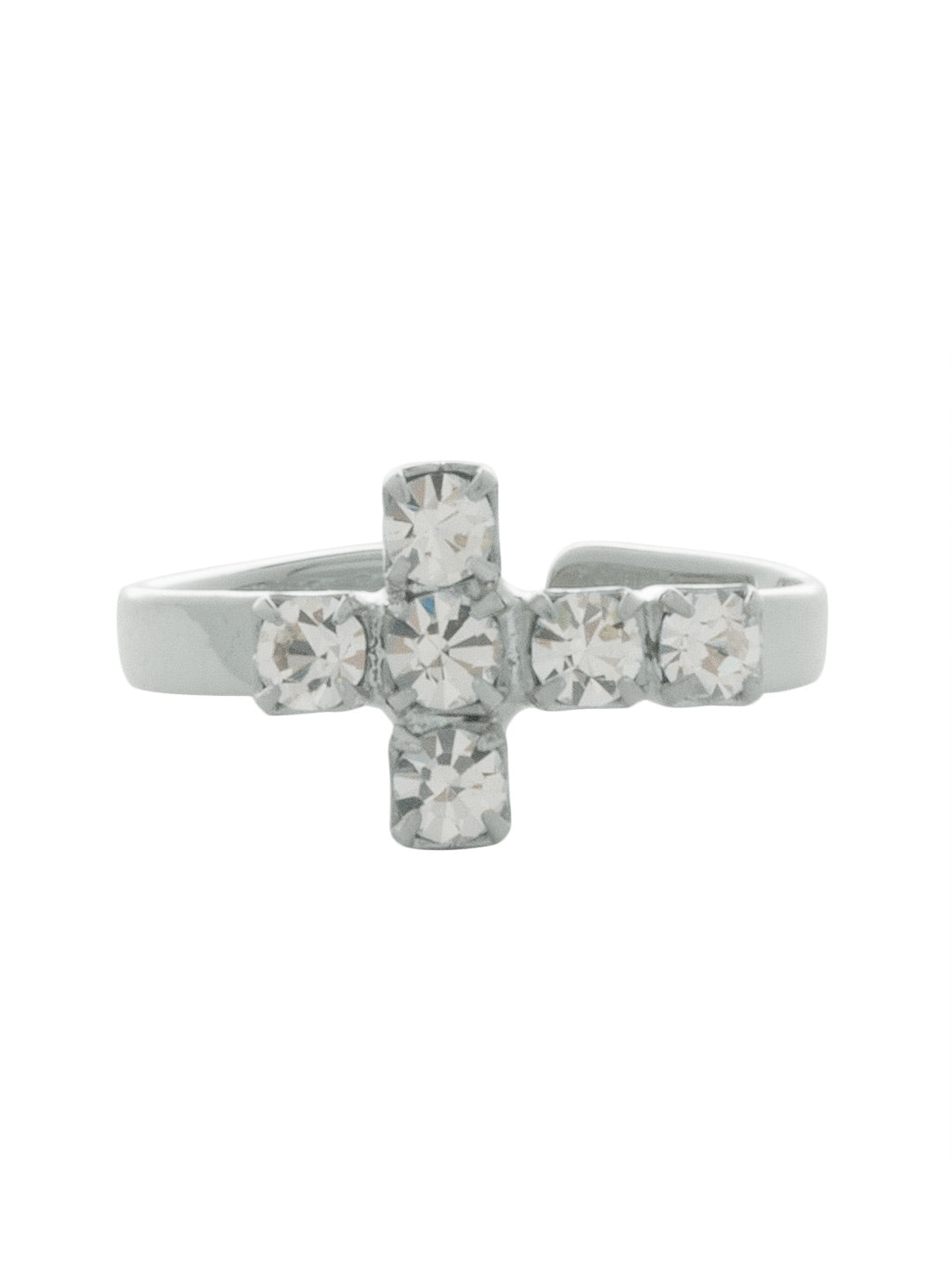Sorrelli Crystal Carly Cross Band Ring