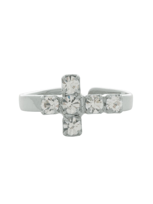 Sorrelli Crystal Carly Cross Band Ring