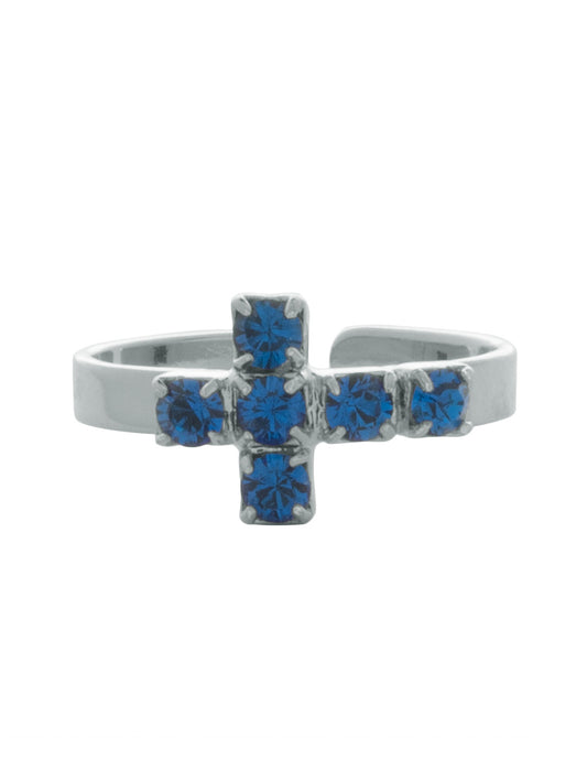 Sorrelli Sapphire Carly Cross Band Ring