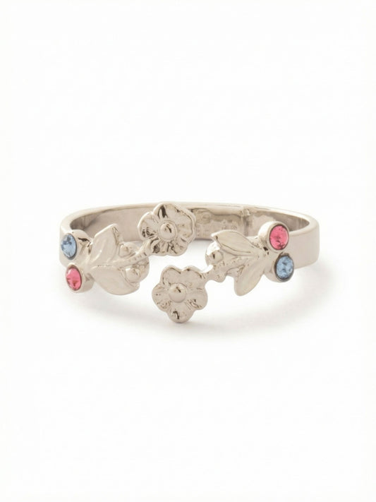 Sorrelli Peony Breeze Blossom Adjustable Band Ring