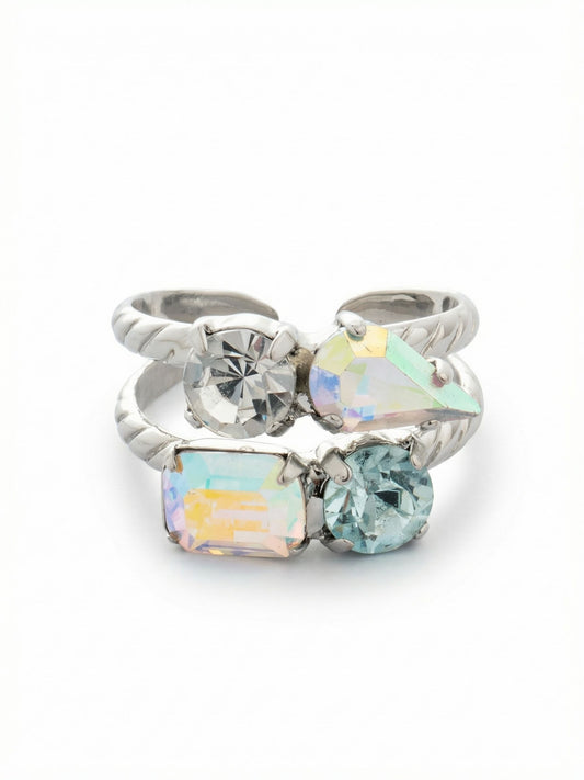 Sorrelli Rainbow Quartz Moxie Stacked Ring