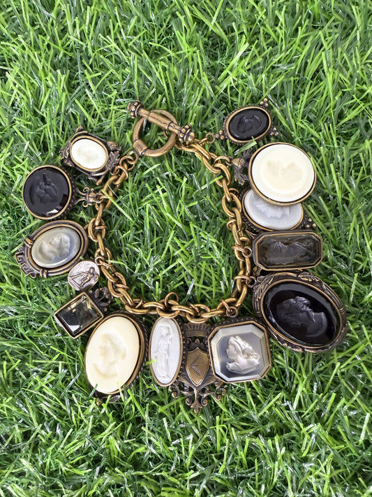 Italian Cameo Charm Bracelet