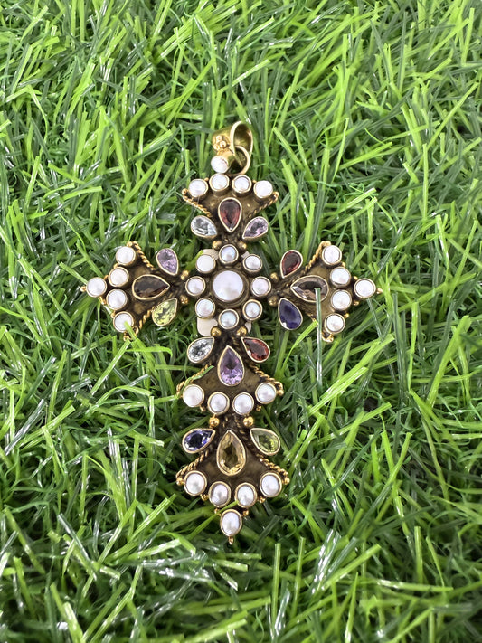 Italian Cross Charm