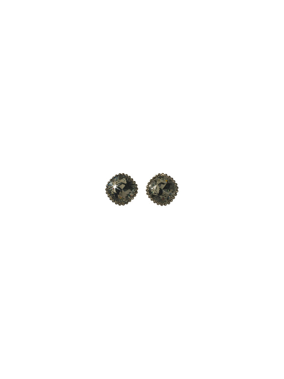 Sorrelli Black Diamond Cushion-Cut Solitaire Stud Earrings