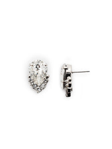 Sorrelli CRY Crystal Teardrop and Cluster Stud Earrings
