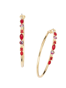 Sorrelli CB Mixed Media Hoop Earrings