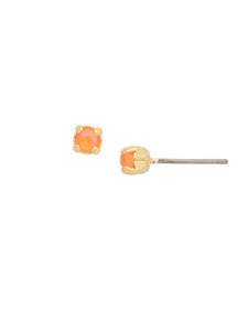 Sorrelli Electric Orange Mini Stud Earrings