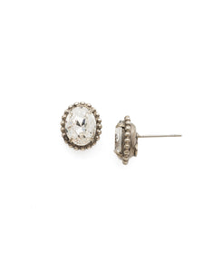 Sorrelli Crystal Oval-Cut Solitaire Stud Earrings