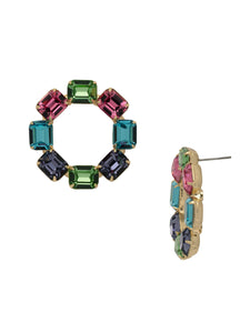 Sorrelli Happy Birthday Redux Mini Emerald Statement Earrings