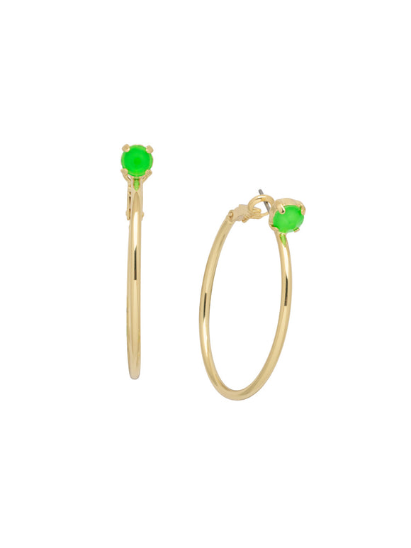 Sorrelli Electric Green Mini Serafina Hoop Earrings