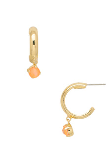 Electric Orange Sorrelli Hoop Dangle Earring