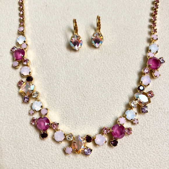 Panama Rose Perfect Harmony Line Necklace and Earring Set NDK11
