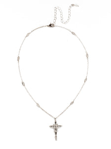 Sorrelli Crystal Delicate Sliding Cross Pendant Necklace