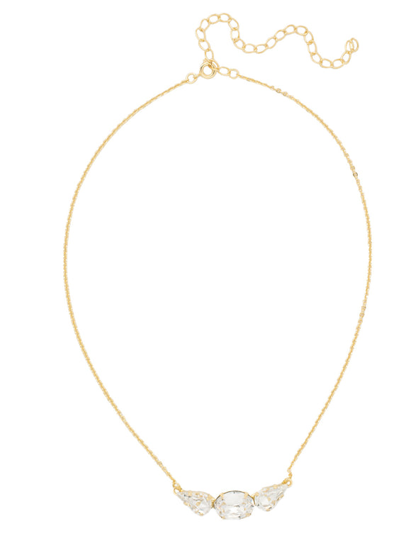 Sorrelli Crystal Oval and Pear Tennis Necklace