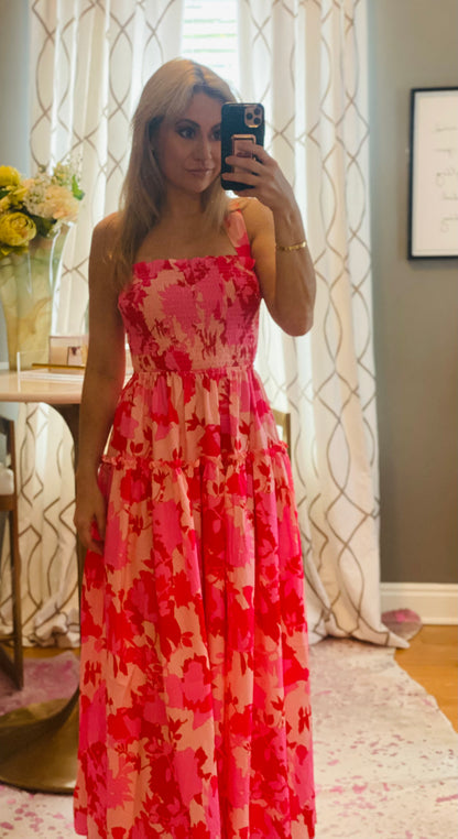 Maxi tie back dress