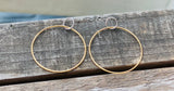 Sterling Mixed Metal Silver and gold earrings